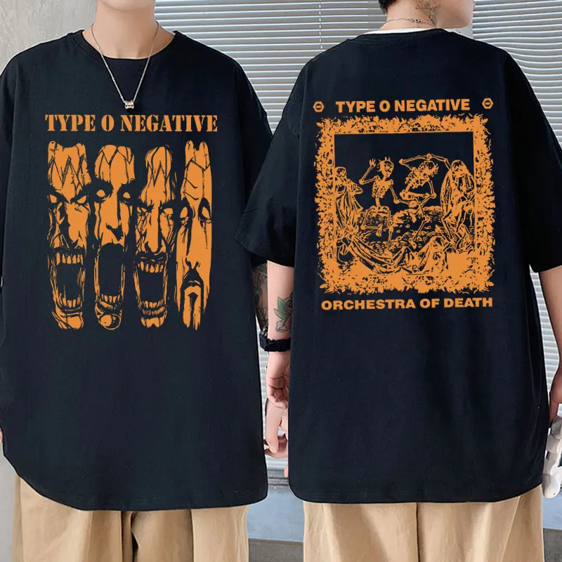 Rock Band Type O Negative Orchestra of Death Graphic T Shirts Men Women Gothic Classic Vintage Tshirt Male Pure Cotton T-Shirt