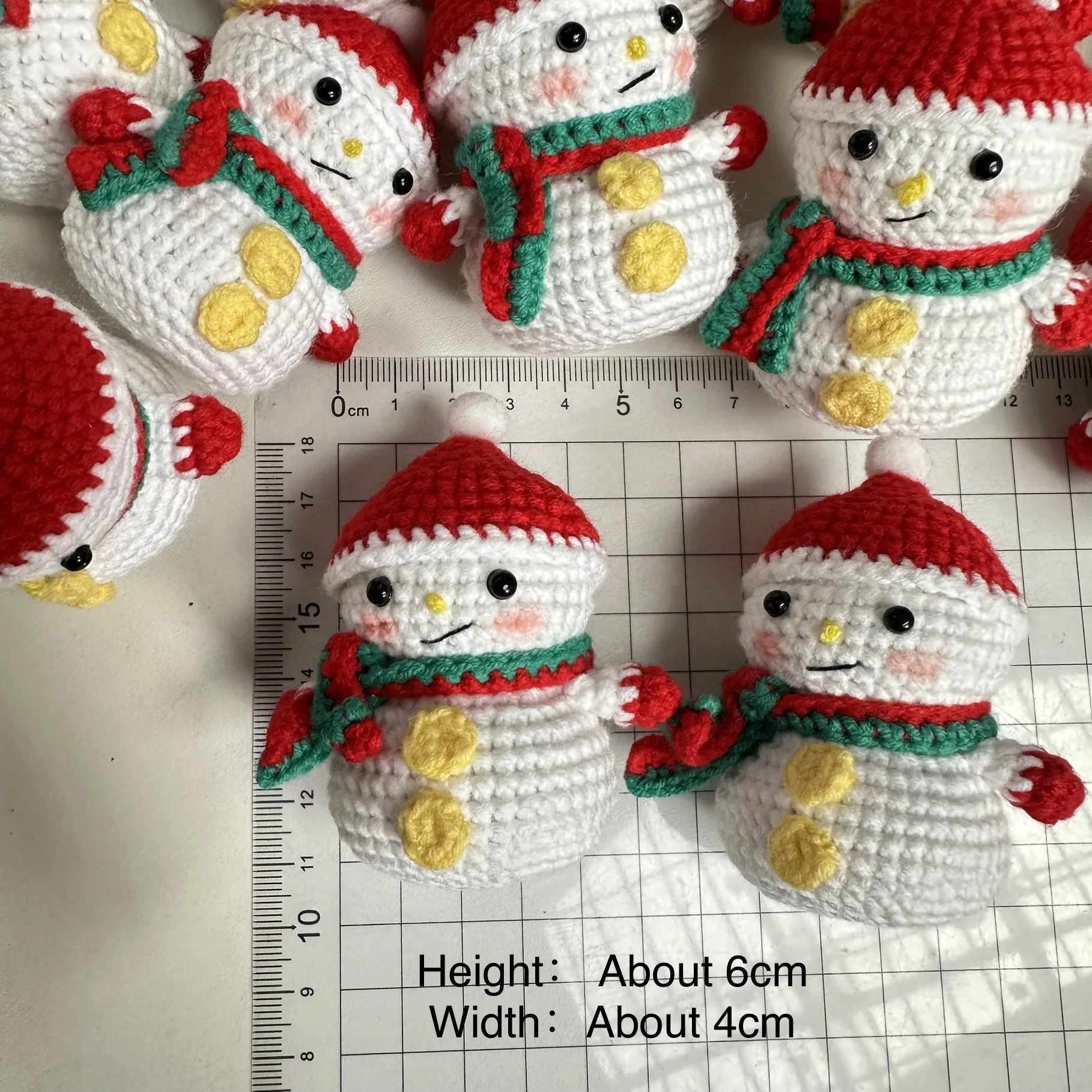 دمية كروشيه جودة القطن الانتهاء من الكروشيه ثلج زخرفة الكرتون اليد المنسوجة الدمى زخرفة لطيف غرفة ديكور مكتب الزينة