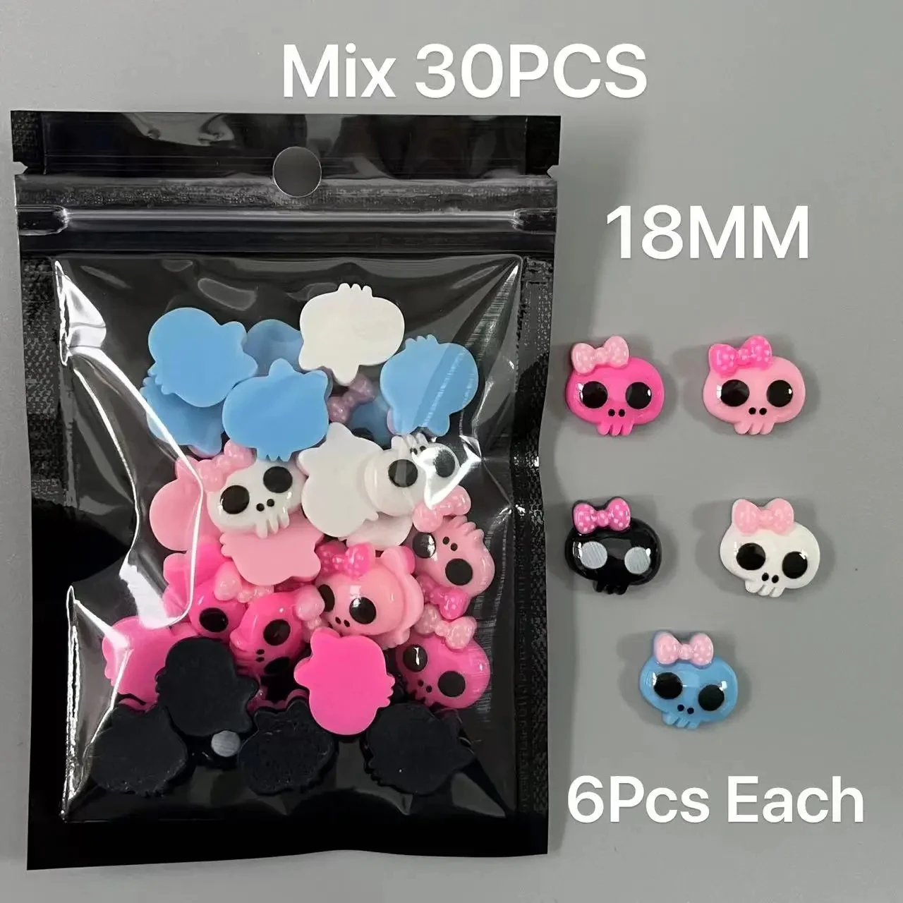 30Pcs Fasnionable Mixed Cute Resin Cartoon Bunny Bear Accessories Nail Charms Art Ice Cream Cake Donut Candy Decorations