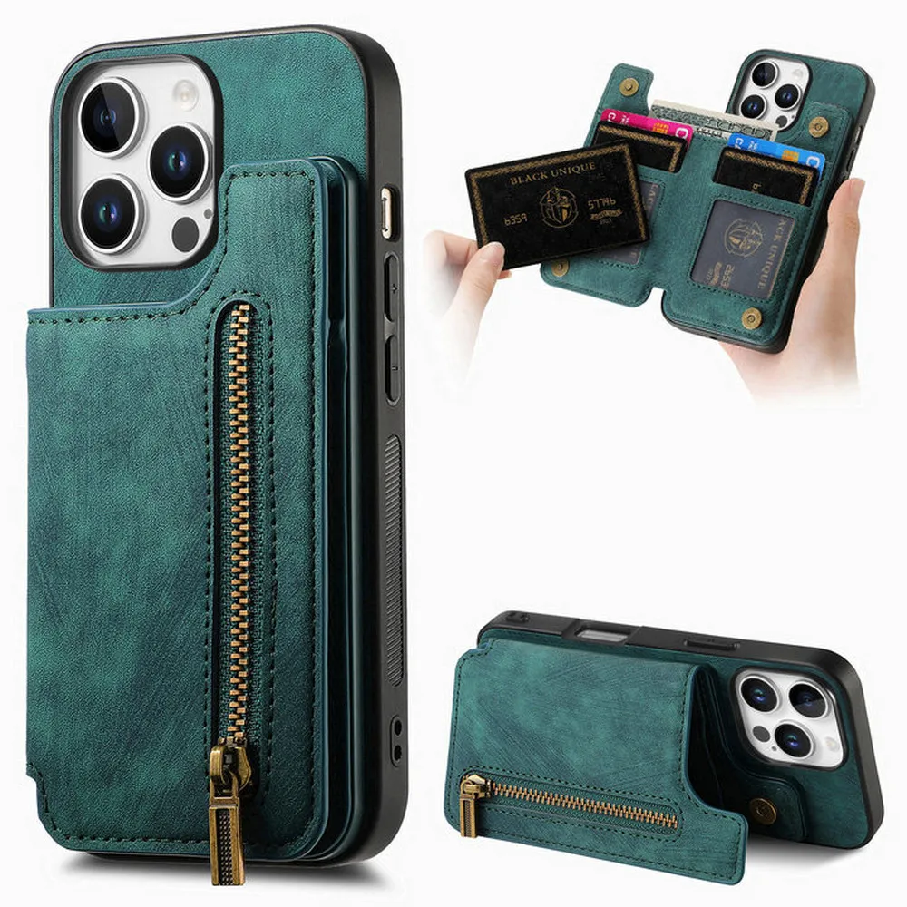 

Zipper Wallet Case For Nothing CMF Phone 1 2024 Leather Card Holder Back Cover For Nothing CMF Phone1 Case CMF Phone 1 Funda