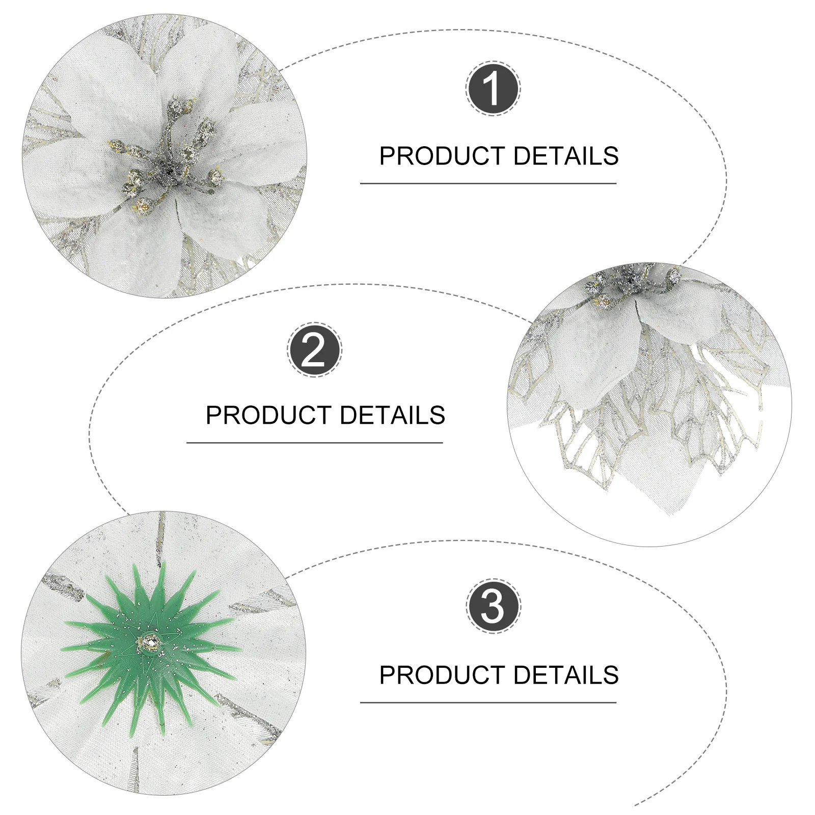 

Christmas Ornaments for Tree Decorations Faux Flowers Simulation Party Adornment