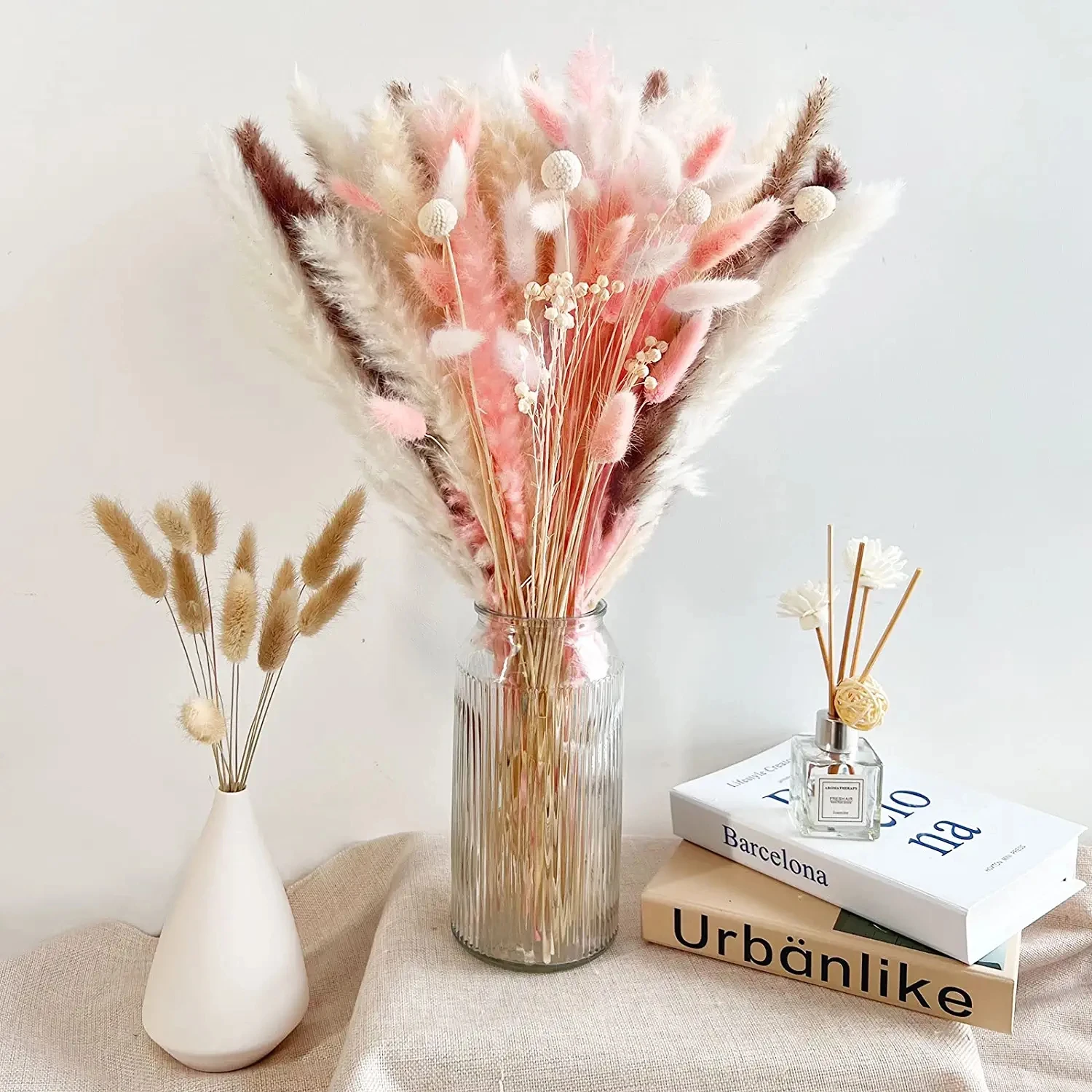 

63PCS Pampa Bouquet Natural Dried Flower Boho Home Decor Bouquet for Wedding Centerpieces for Tables Pampas Grass Decoration