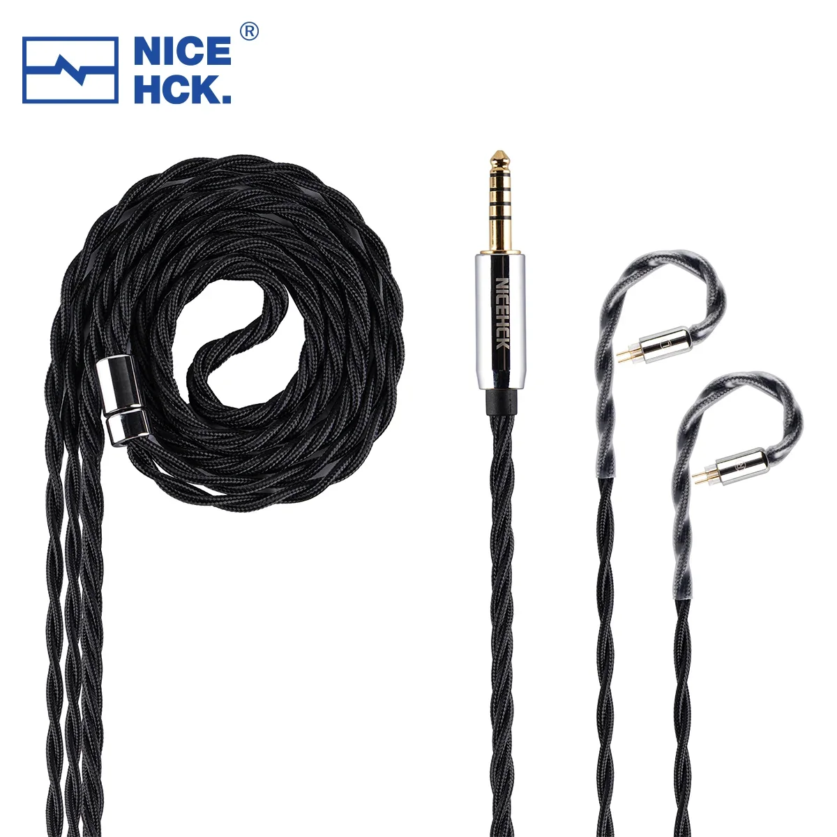 NiceHCK BlackDawn Earphone Cable 5N Silver Plated TaiwanOFC IEM Wire MMCX/2Pin/QDC 4.4mm for CHU II ZERO EDX PRO In Ear Monitor