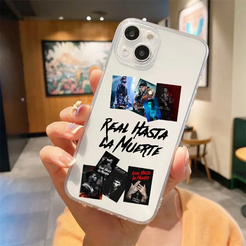 Anuel AA Real Hasta La Muerte, funda de teléfono para iPhone 11, 12, 13, 14, 15 Pro Max, Mini, 7, 8 Plus, X, Xs, Max, XR, Fundas de rapero