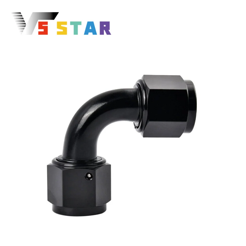 

6AN «мама» на 6AN «мама» 90-градусная алюминиевая поворотная муфта, фитинг-адаптер для масла, топлива, воды, жидкости, черный TF-1108