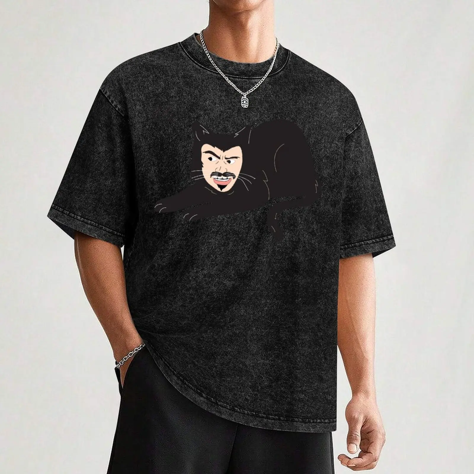 القط فلاديسلاف - ما نفعله في الظلال تي شيرت قطن تي شيرت رجل 100% أنيمي التي شيرت تي شيرت