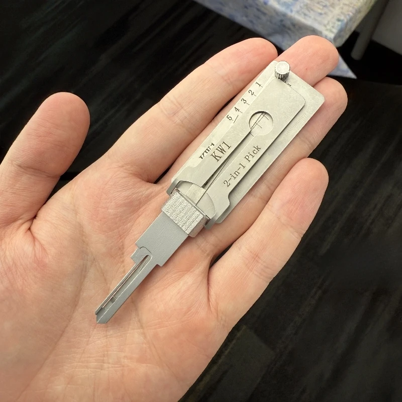 

2 в 1 KW1 Инструмент для побега автомобильного дверного замка — аварийное устройство открывания дверей и механизм безопасности с отмычком для замка — инструмент для блокировки