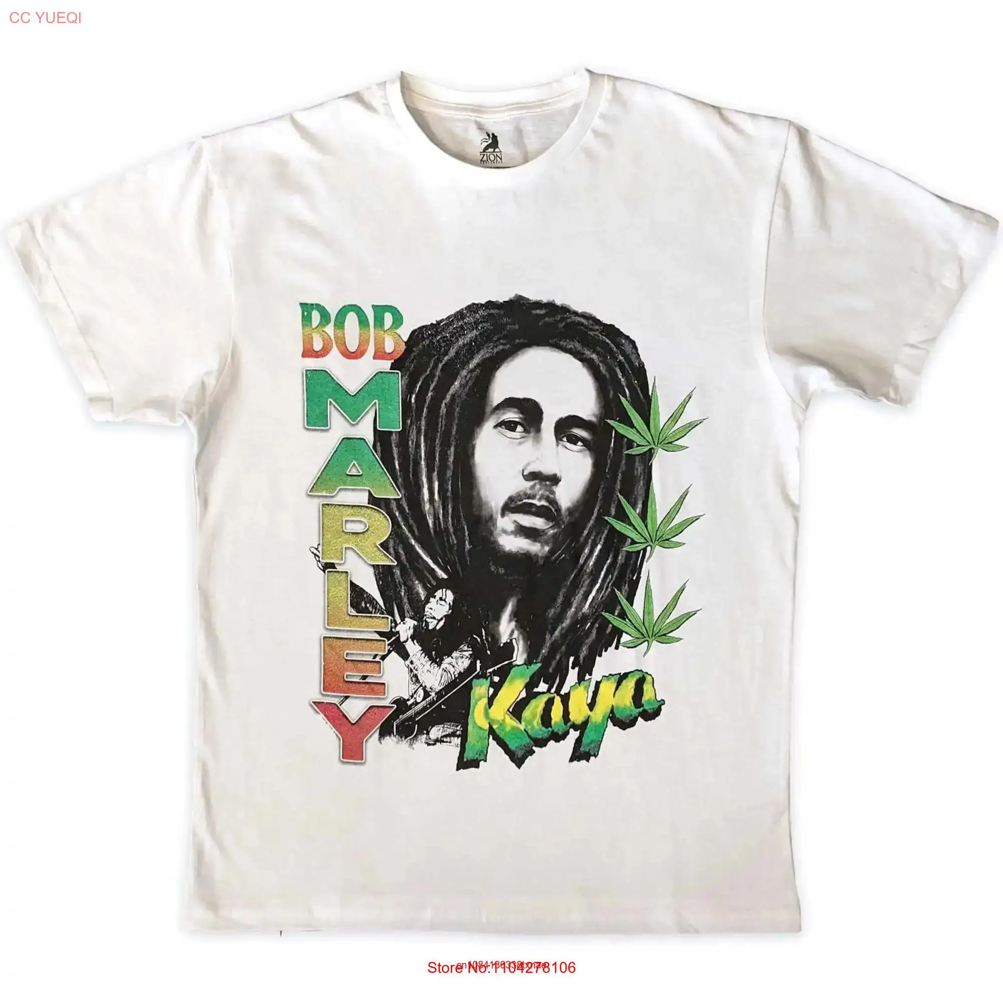 Bob Marley Kaya Illustration T Shirt long or short sleeves