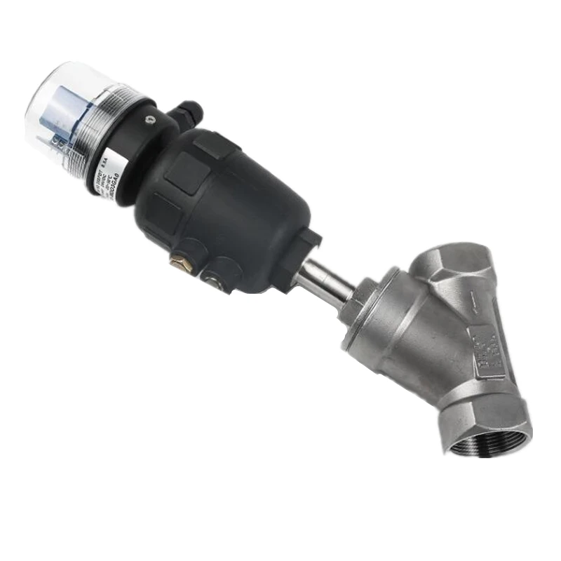 

1/2" DN15 Pneumatic Angle Seat Valve Normally Open WIith Signal Feedback Device