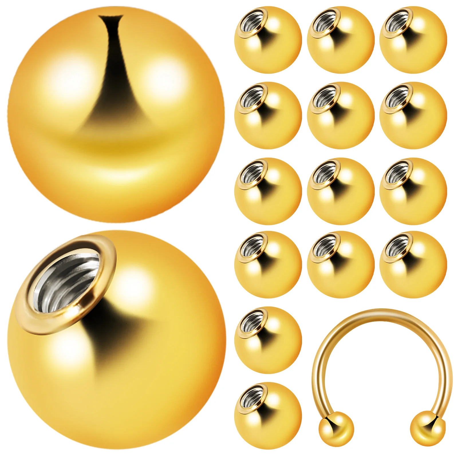 

20 Pcs Ball Piercing Jewelry Piercing-Ersatzkugeln Belly Button Balls Charms For Making Perforation Puncture