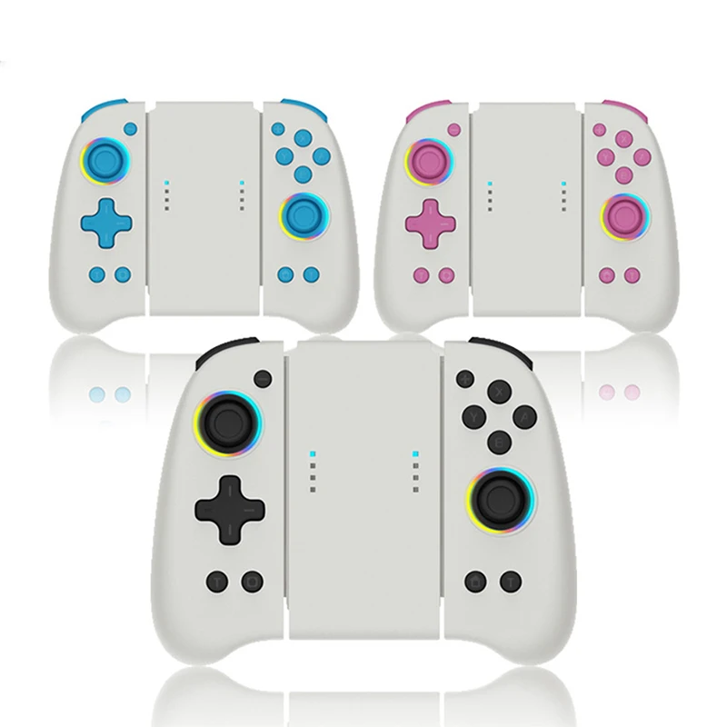 

hot For Switch OLED Wireless Gamepad NS Joy-com Bluetooth Controller With Colorful Lights Game Handle For Switch joypad