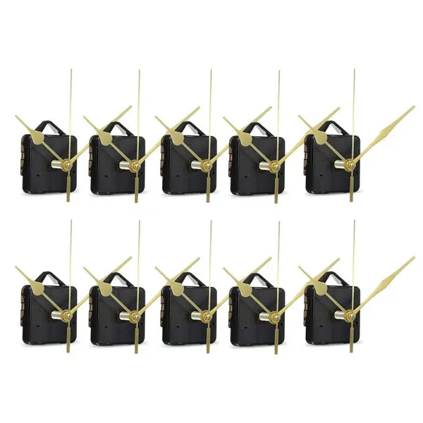 NONE 10Pcs DIY Stille Bewegung Spindel Hände Wand Quarzuhr Bewegung Mechanismus Reparatur Werkzeuge Teil Uhr Kit 3