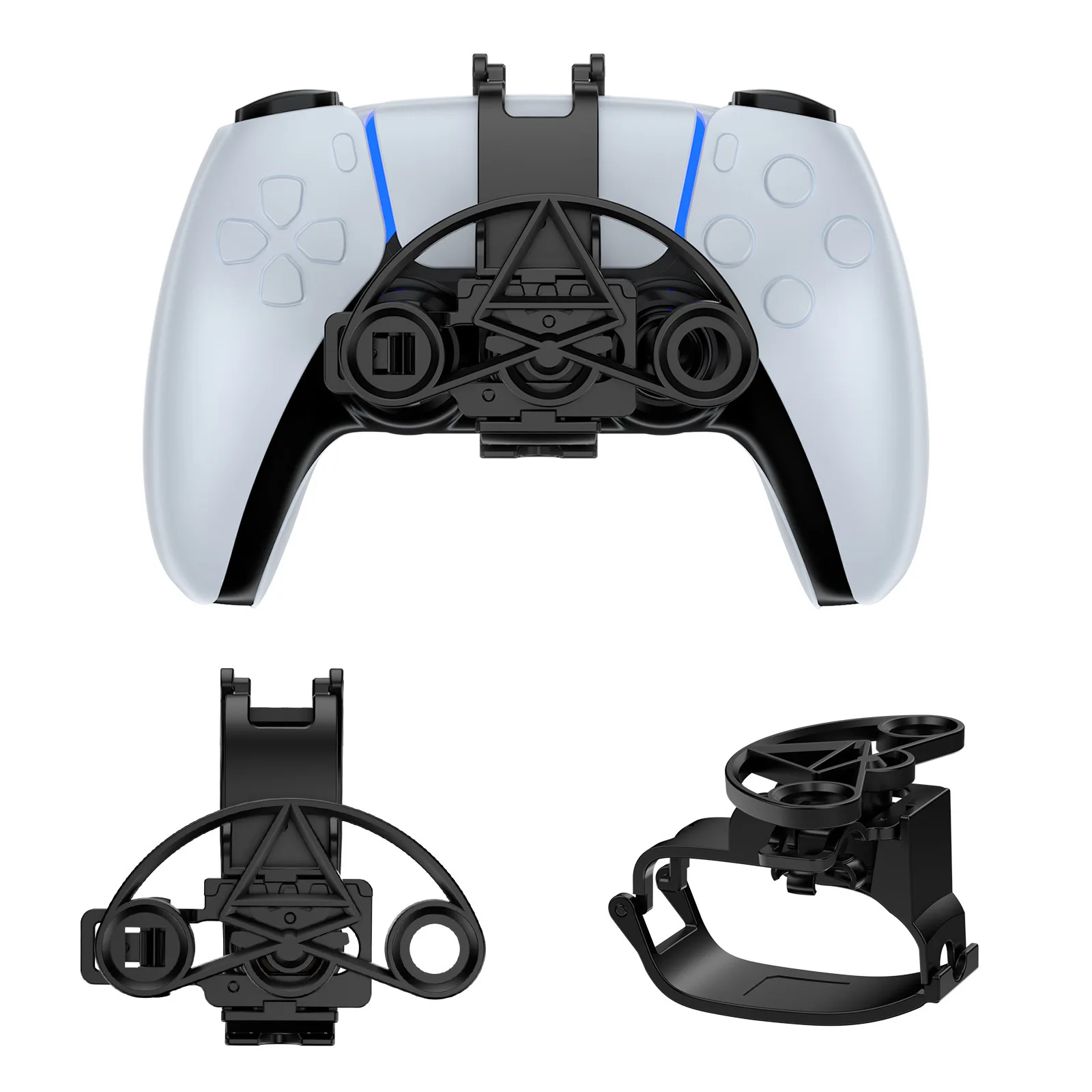 

for PS5 Controller Mini Steering Wheel Gamepad Racing Steering Wheel for P5 Game Accessories Black White