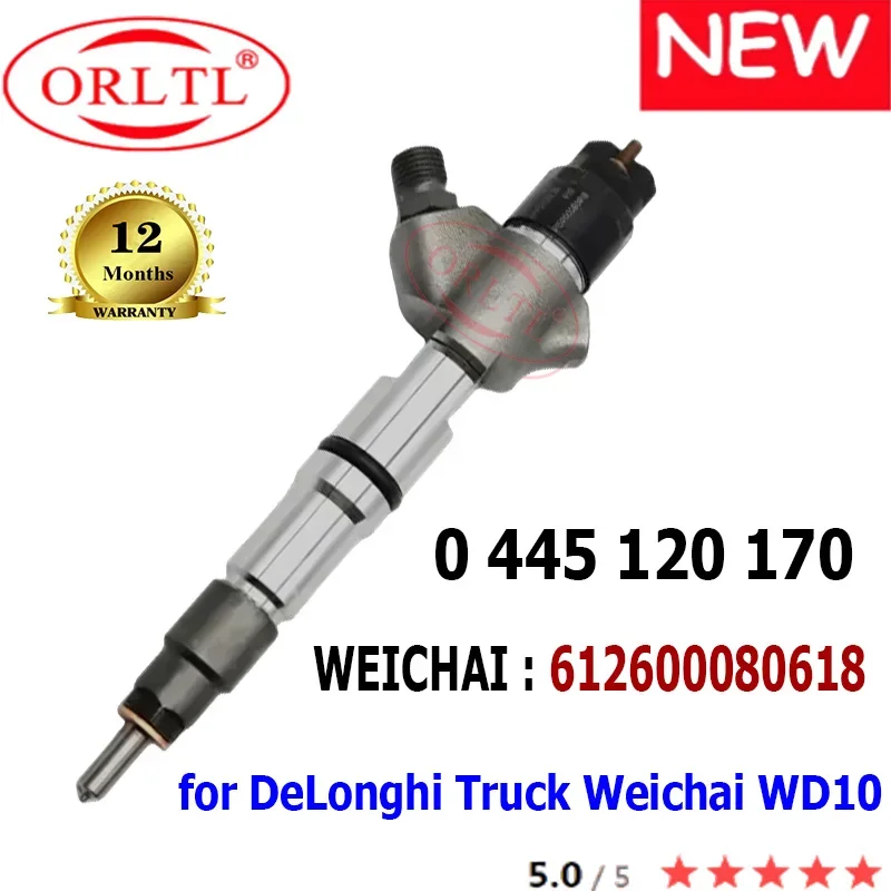 

NEW 0445120170 Common Rail Injector Nozzle 0445 120 170 0445 120 170 for WEICHAI WD10 De'Longhi Truck 612600080618