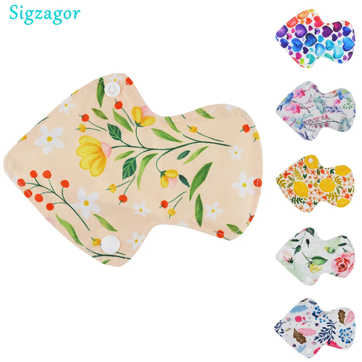 

[Sigzagor] 1 стринги, тканевая менструальная прокладка XXS, многоразовая моющаяся бамбуковая гигиеническая прокладка