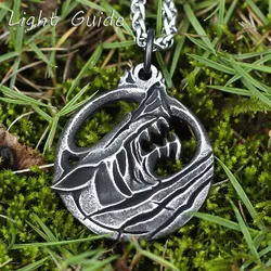 2022 NEW Men's 316L stainless-steel retro Nordic Viking Rune wolf Pendant Necklace fashion punk biker Jewelry Gift free shipping