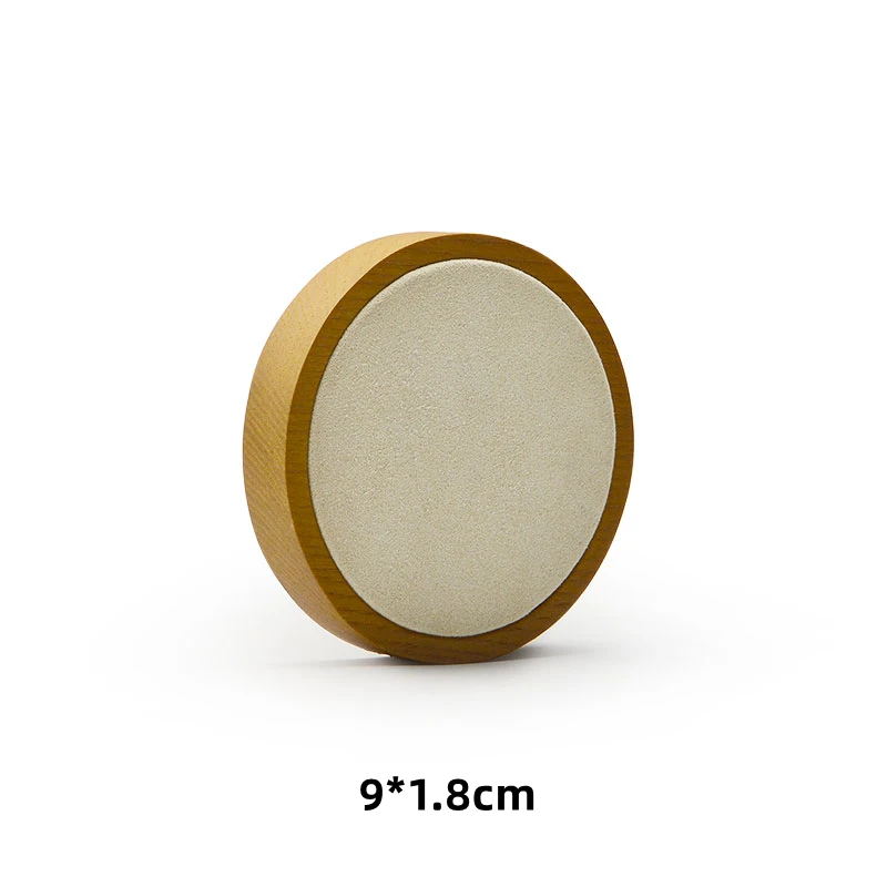 Oirlv Rundes Schmucktablett aus massivem Holz, Schmuckplatte, Ohrringe, Armbänder, Halskettentabletts, 3 Größen, kreisförmiges Schmucktablett aus Holz