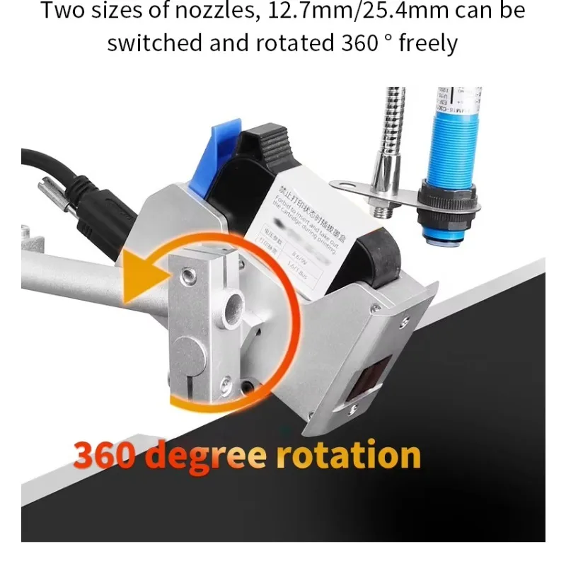 Automatic Continuous Online Inkjet Printer 5‑Inch 600DPI, for QR Code, Text, Image, Batch Number, Expiry Date and Logo Marking