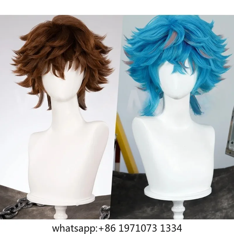 IN STOCK Isha Wig Game LOL Cosplay WakuWaku Women 35cm Short Blue Hair Arcane Season 2 Isha Cosplay Wig Free Cap Wig Halloween