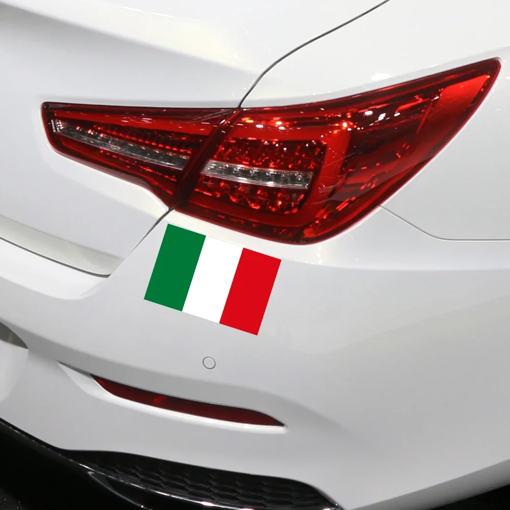 Italian Flag Sticker Car Window B Pillar Vinyl Decal Laptop Motorcycle Accessories For Alfa Romeo Lancia Fiat Ferrari Maserati