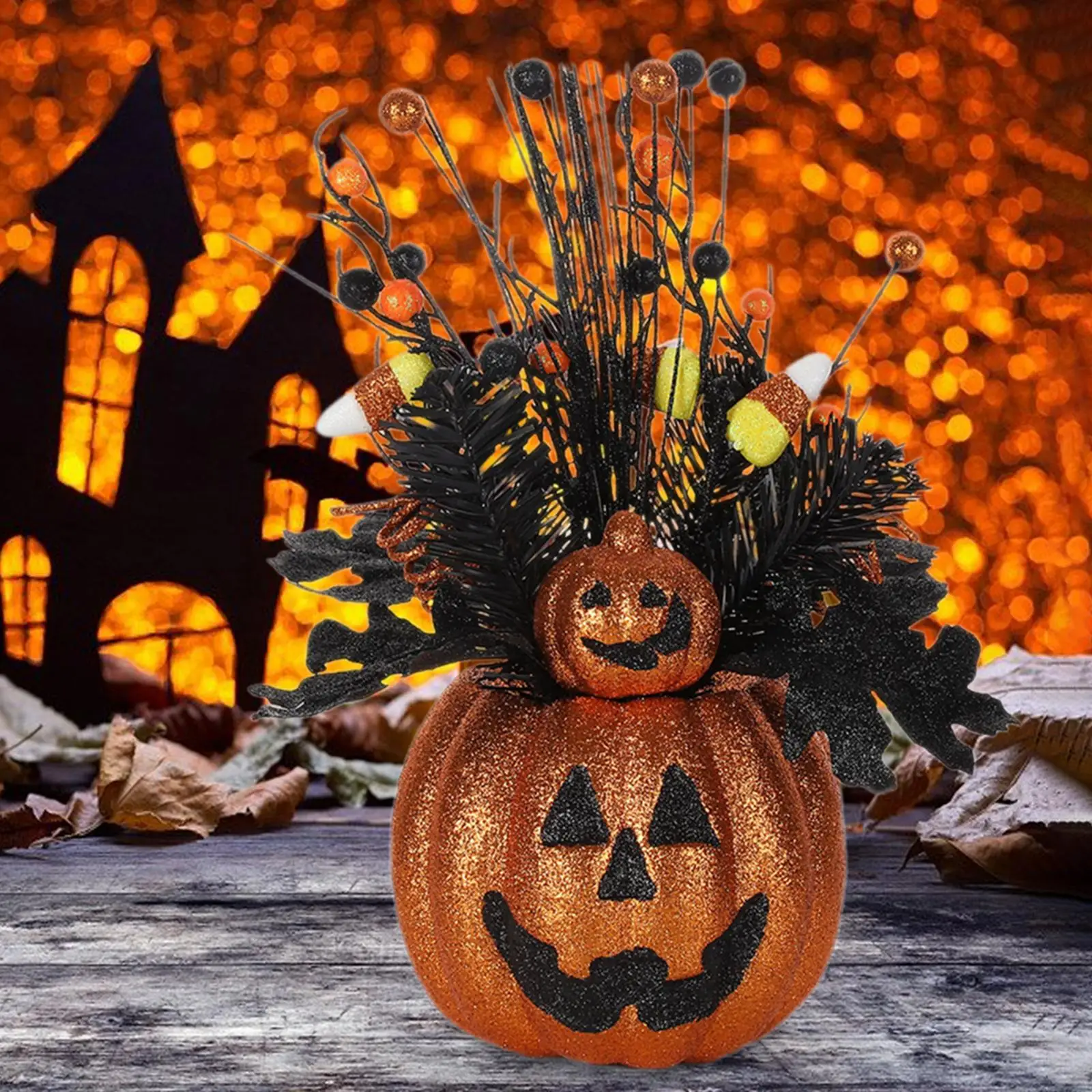 

Pumpkin Flower Pot Statue Gift Artwork for Home Decor Halloween Figurine for Bedroom Indoor Table Centerpieces Fireplace Office