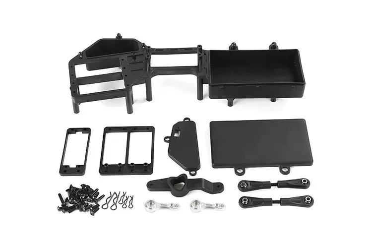 

Dual Servos Steering Electronic equipment compartment with CNC Metal 15T/17T Steering Gear Arms for 1/5 LOSI 5IVE-T ROFUN LT