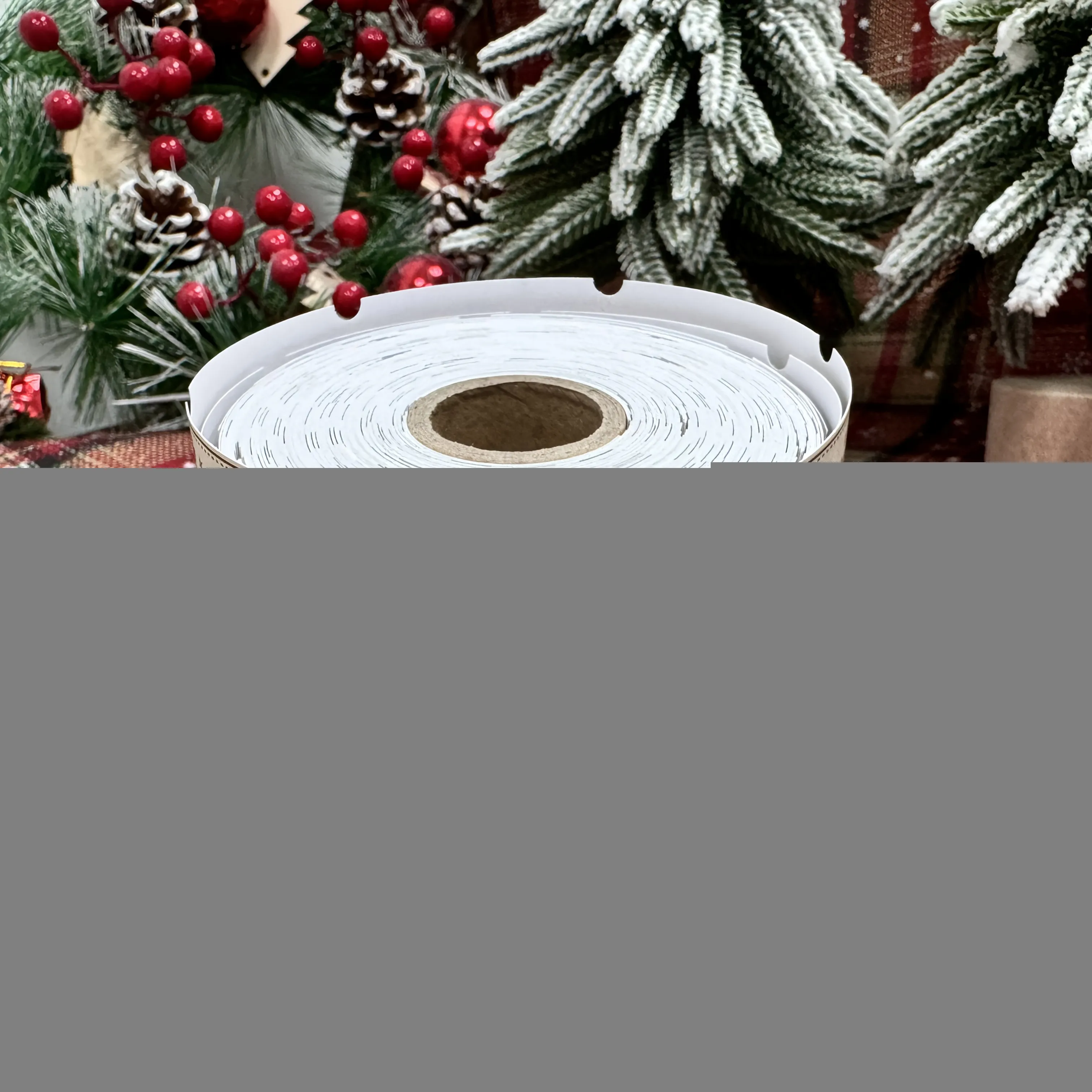 500pcs Merry Christmas Roll Raffle Tickets - Heavy-Duty Sequential Numbered Carnival Party Tickets with Golden Star Borders