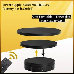 Remote Control Electric Turntable 3 in 1 Combination Base Jewelry 360° Rotating Display Stand Turntable Cosmetics Booth