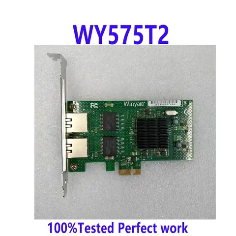 003 1PC Winyao WY575T2 PCI-e X1 Dual Port Gigabit LAN #A1
