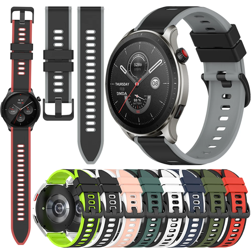 20 22 مللي متر حزام ساعة سيليكون ل Huami Amazfit GTR 3/4 GTS 2e/Mini 42 47 مللي متر معصمه GTS3 GTR3 برو Smartwatch سوار الساعات