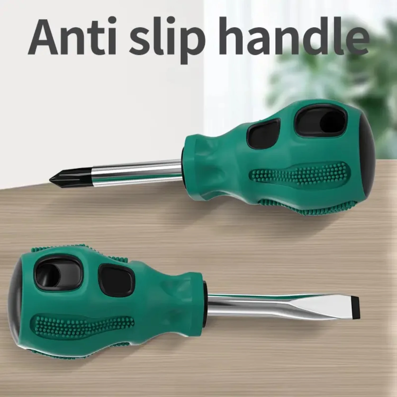 Portable and Practical Mini Radish Shape 2PCS Short Handle Screwdriver Set for Precision Automotive Manual Maintenance. Compact 