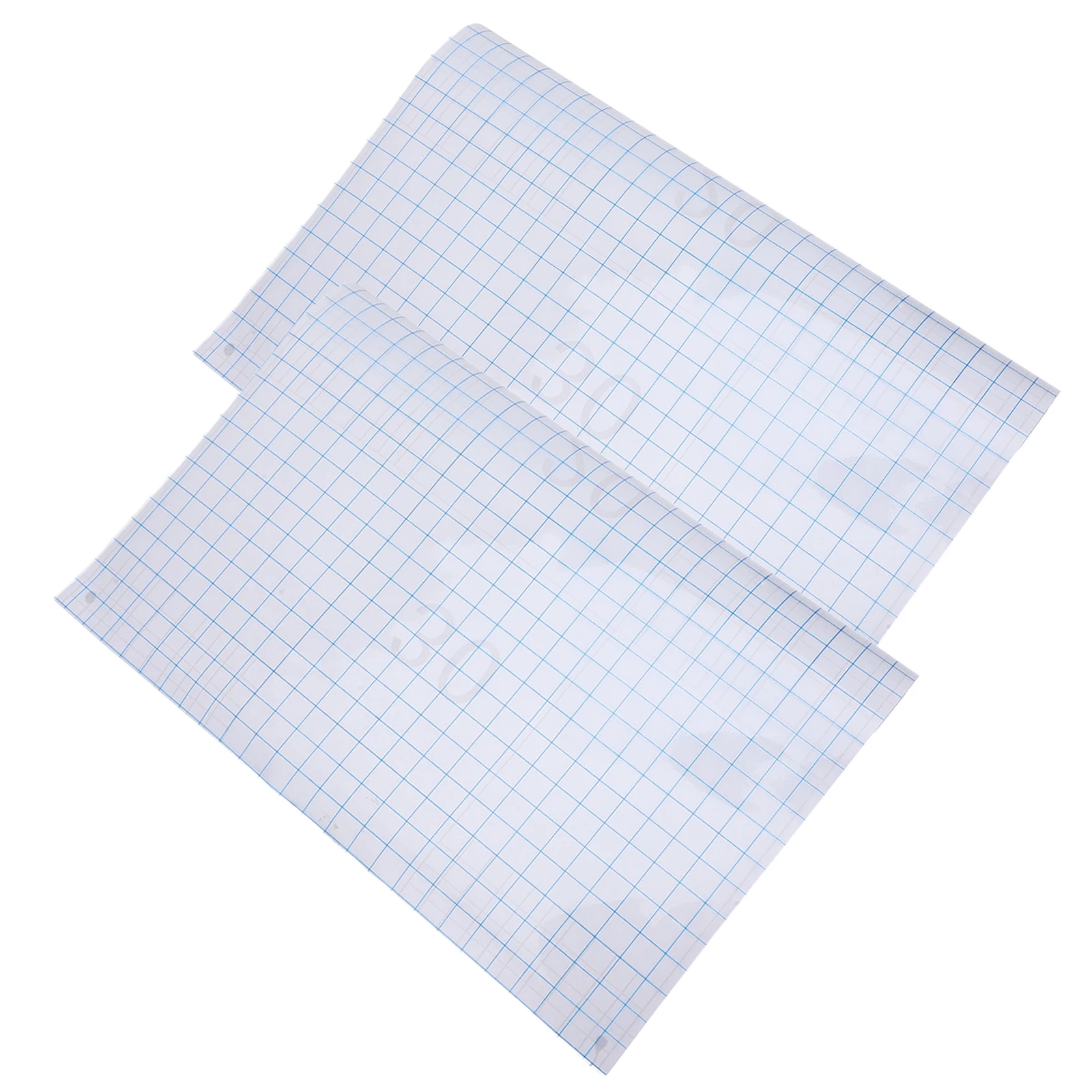 

2pcs Self Adhesive PVC Positioning Film 30x100cm Clear Transfer Tape Vinyl Blue Grid Glass Doors