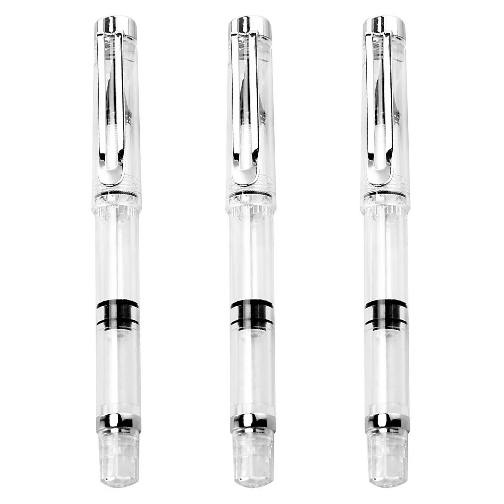 3 Pcs Pens Brush Comfortable Grip Portable Fountain Automatic Calligraphy Practicing Plastic School Student