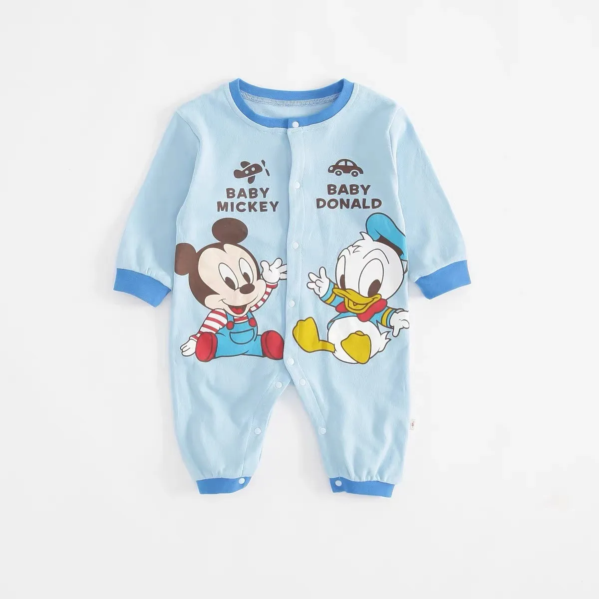 Minnie Printing Long Sleeve Bodysuits New Disney Newborn Clothing Cartoon Cute Jumpsuits For Baby Girls Cotton Crewneck Onesie