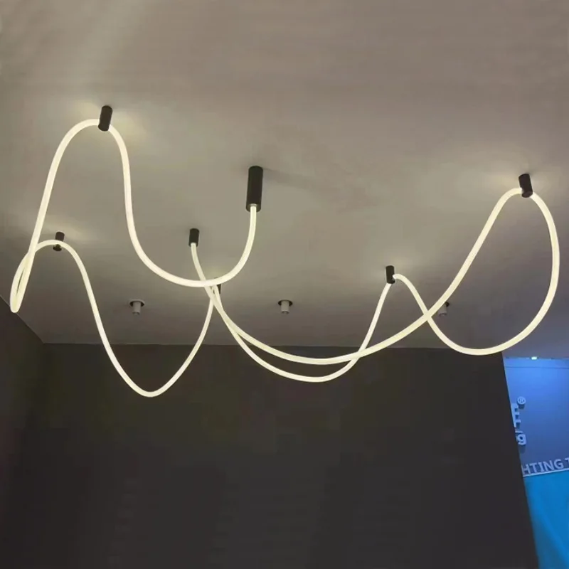 Italien Kreative Weben Schlauch Decke Lampe Schlafzimmer Wohnzimmer Restaurant Café Atmosphäre Kronleuchter Wohnkultur Beleuchtung