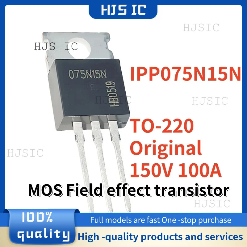 10-20 piezas, nuevo, Original, IPP075N15N 075N15N 075N15 TO-220 150V 100A MOSFET, la mejor calidad en stock