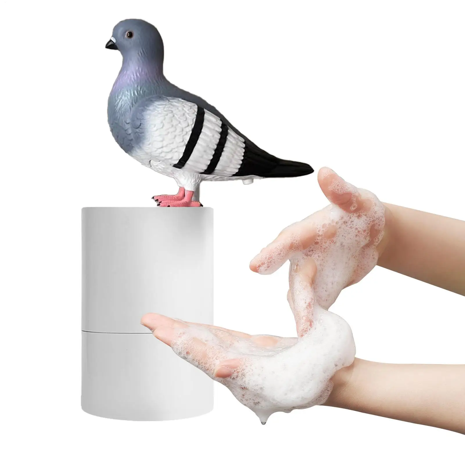 

Foaming Soap Container Refillable Induction Auto Soap Dispenser Battery Power Blue Bird/Bald Eagle Shape Touchless for Bathroom