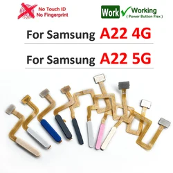 NEW Home Button Power Return Key Menu Connection Flex Cable No FingerPrint Recognition For Samsung A22 4G A225F 5G A226B A03S