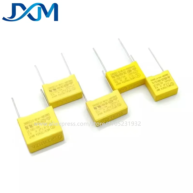 10pcs X2 safety capacitor 275V 0.0033uF 0.1uF 100nF 104K 0.22uF 0.47uF 105K 224K 333K 473K 0.33uF 334K 3.3uF 335K 0.82uF 824K