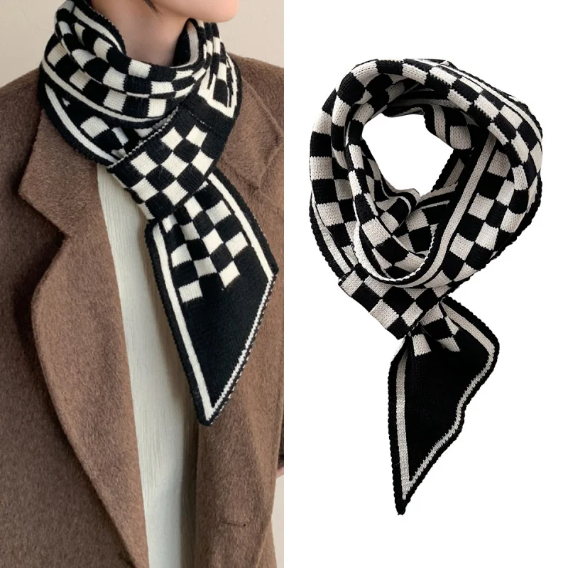 

Celebrity Style Winter New Knitted Scarf Versatile High-End Neck Warmer Neck Sleeve Warm Atmosphere Small Scarf