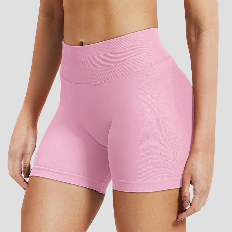 

2026 New Women's High Waist Butt Lifting Seamless Yoga Shorts Quick Dry High Stretch Running Fitness Shorts