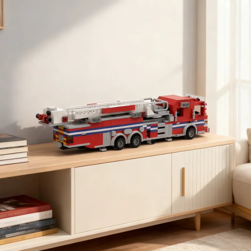 576pcs MOC City Fire America 250 Midmount Tower 100 Model Building Blocks Christmas Gift Creative Assembly Collectible Living