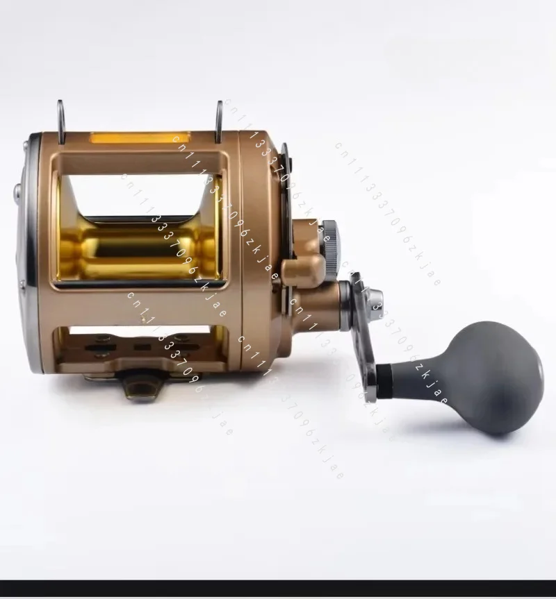 Large Right-Handed Game Fishing Reels Full Metal Trolling Reels with 24kg Maximum Resistance Higher Gear Drum Sea Fishing Reels