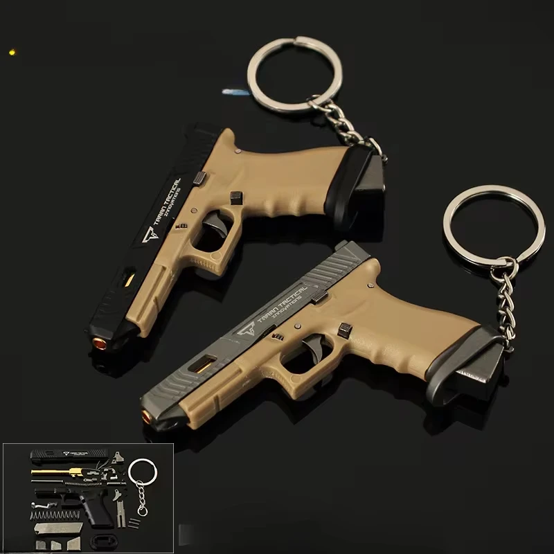 Semi Legering 1:3 G34 TTI Pistool Sleutelhanger Mini Gun Model Monteren Demonteren Speelgoed Pistool Jedi Survival Wapen voor Volwassen Kinderen gift