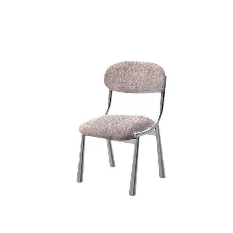 

Household dining chair simple casual Nordic backrest black metal chair Nordic backrest makeup stool