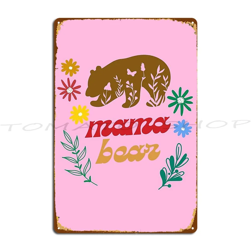 Ski Bear Illustration 1989 Finland Brown Bear Postage Stamp Metal Sign Garage Custom Home Designer  Tin Sign Poster