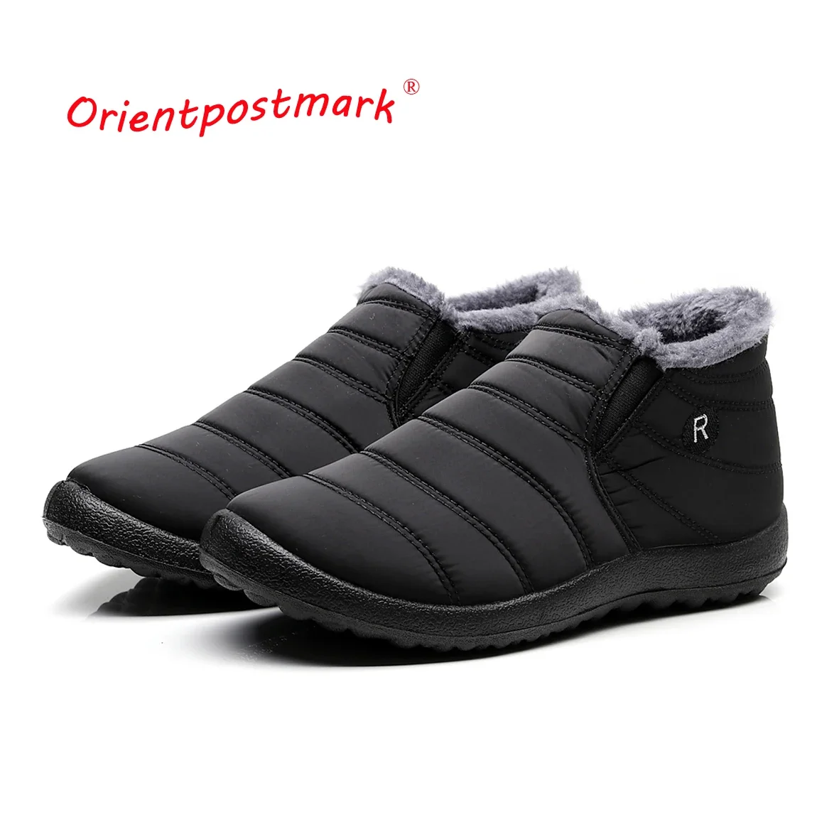

Men Winter Boots New Snow Boots Ankle Boots Solid Color Plush Inside Anti Skid Bottom Warm Waterproof Ski Shoes Unisex Couples