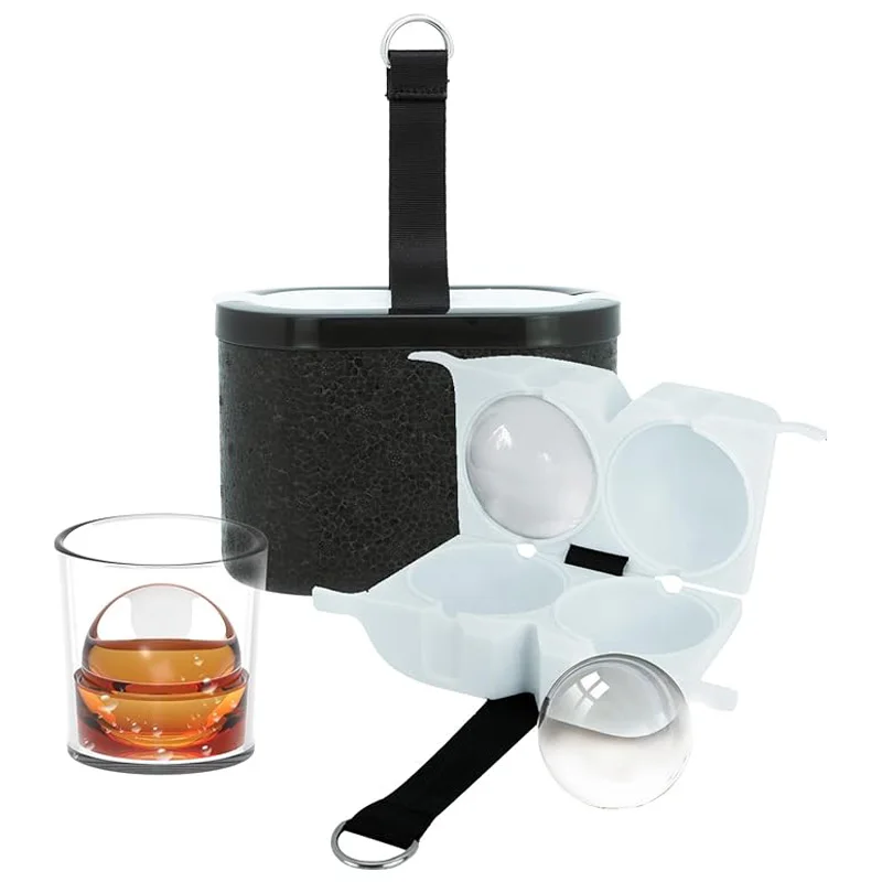 

Clear Ice Ball Maker Mold Whiskey Ice Ball Maker Large 2.4 Inch Crystal Clear Sphere Ice Cube Tray Mould for Cocktail, Brandy