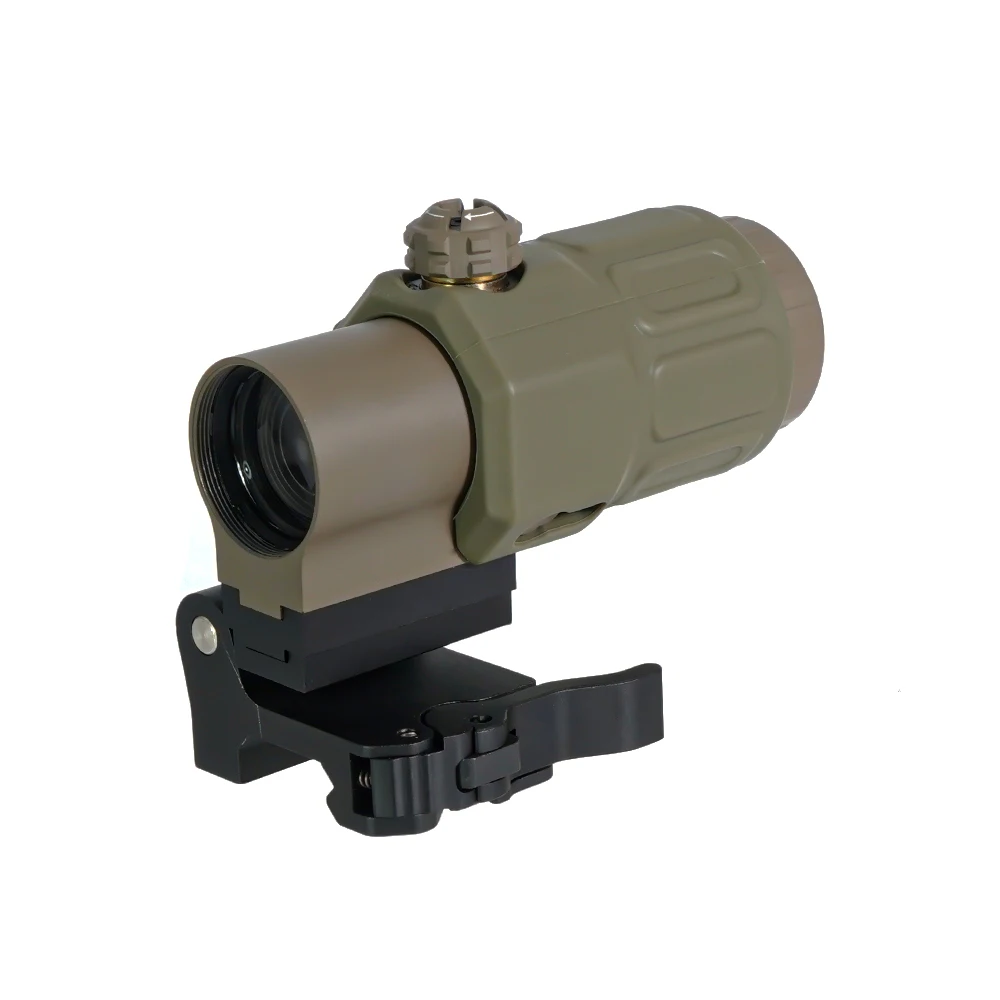 SPECPRECISION Tactical G33 3X Magnifier Tactical Flip Side Mount Optical Scope for Red Dot Sight Hunting with Original Box