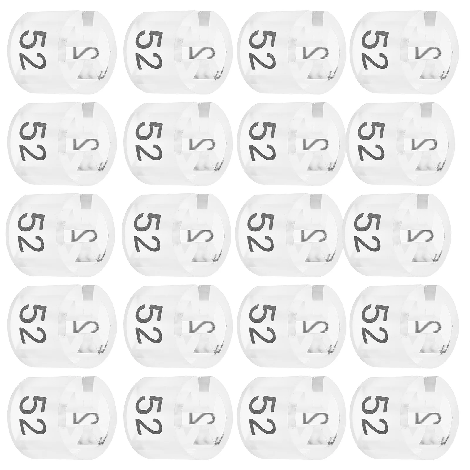 

200Pcs Clear Plastic Hanger Size Tag Markers for Clothes Size Number Markers for Kids Hangers Hanger Tags